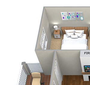 2 Bedroom/2 Bath (1266 sf) Floor Plan 2 Bedroom/2 Bath (1266 sf) Floor Plan at Cedar Place Apartments, Cedarburg